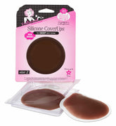 Silicone cover-ups Shade Deep in packaging with pink label on a white background